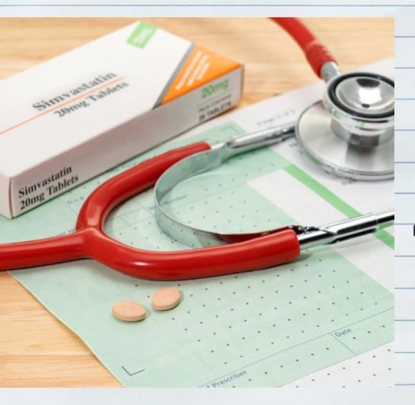 Artsen tabel met statines en de chemische formules van CBD en statines