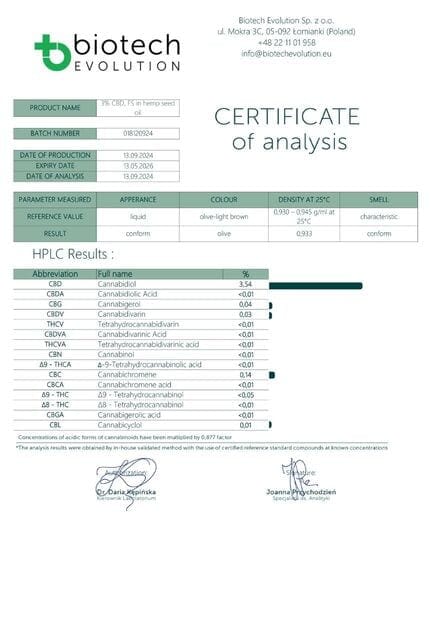 3% Reines CBD-Öl