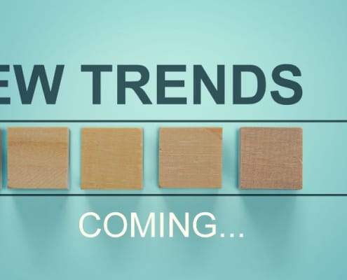 Sign with TRENDS and building blocks