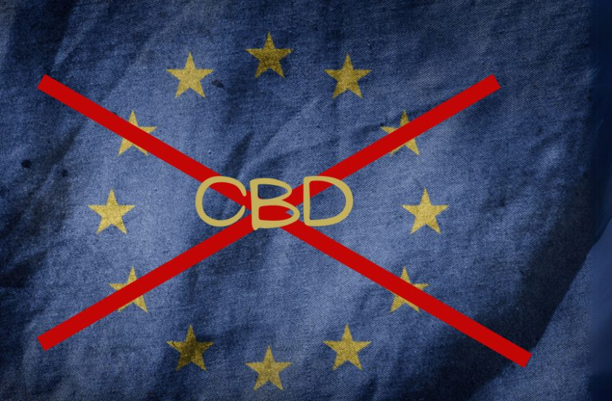 jeans material with EU stars with CBD crossed out