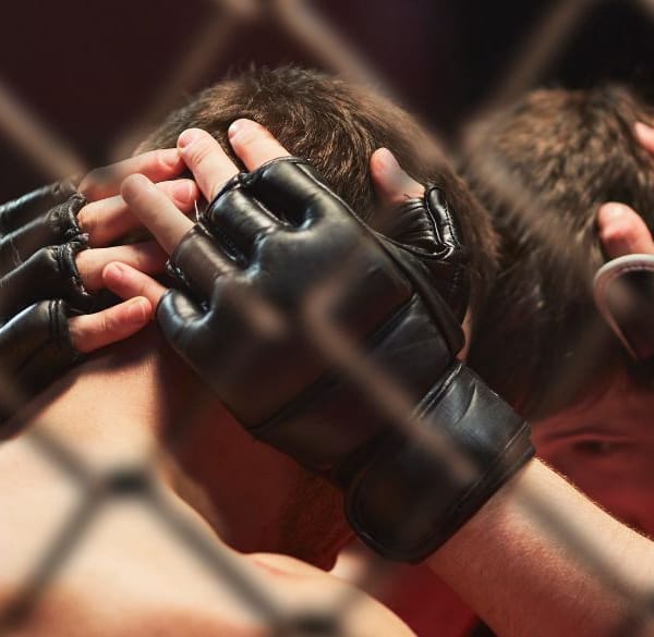 MMA-Kämpfer im Kampf