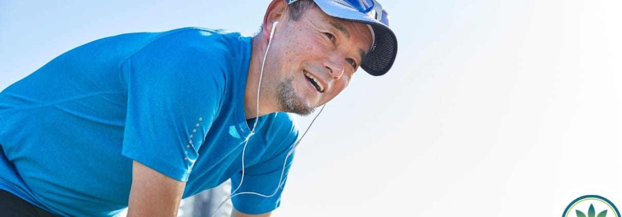 Athlete looking happy