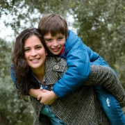The-Real-CBD-Blog-experiences-CBD-for-Tourettes-syndrome Sarah and her son looking happy in the woods