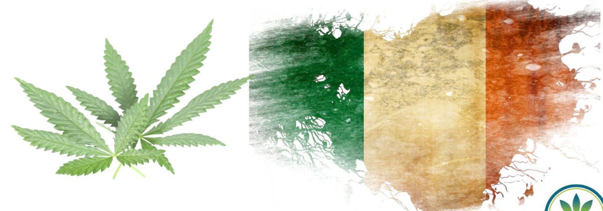 Irish Flag and some hemp leaves