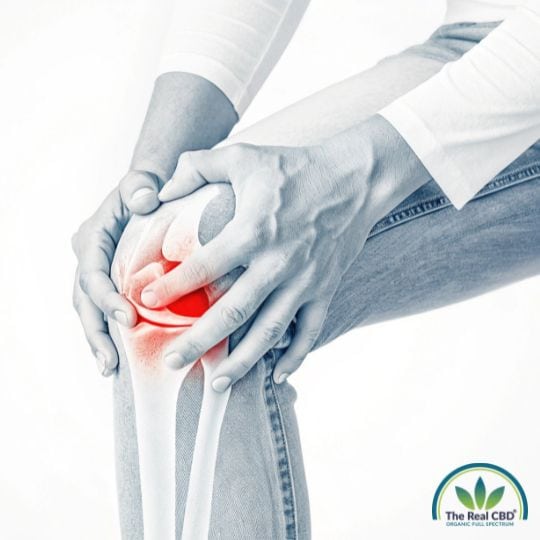 Man holding his knee in pain