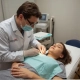 GP office where a woman is having a small procedure