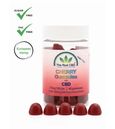 Sugar-Free CBD gummies 25mg CBD Cherry taste